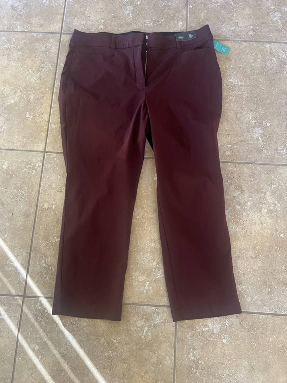 Maurices Straight-Leg Pants in Deep Wine